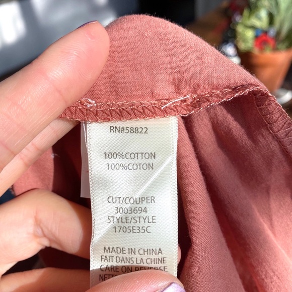 π MAX STUDIO BOHO TAUPE FLORAL EMBROIDERED LOOSE TOP! - Picture 11 of 13